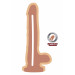 Фалоімітатор з кібершкіри з присоскою Toy Joy Dual Density Dildo, бежевий