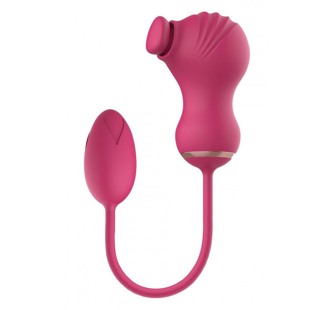 Гибкий двойной стимулятор и вибрационное яйцо Dream Toys Essentials, розовый