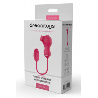 Гнучкий подвійний стимулятор та вібраційне яйце Dream Toys Essentials, рожевий