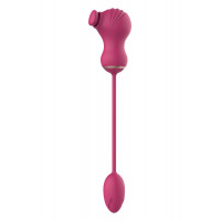 Гнучкий подвійний стимулятор та вібраційне яйце Dream Toys Essentials, рожевий