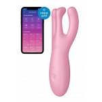 Гибкий смарт вибратор SATISFYER THREESOME 4 CONNECT APP PINK