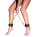 Кандалы на ноги ZADO FETISH из натуральной кожи, черные