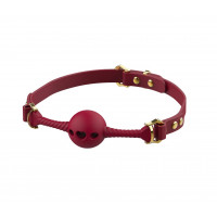Кляп шарик с отверстиями в виде сердца UPKO Desire for Mouth Bondage Collection, красный