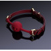 Кляп шарик с отверстиями в виде сердца UPKO Desire for Mouth Bondage Collection, красный