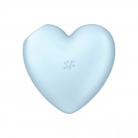 Клиторальный вакуумный вибратор в виде СЕРДЦА Satisfyer Cutie Heart голубой