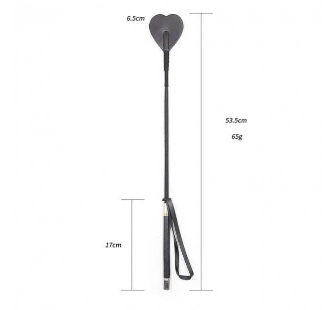 Стек сердце DS Fetish Whip heart black