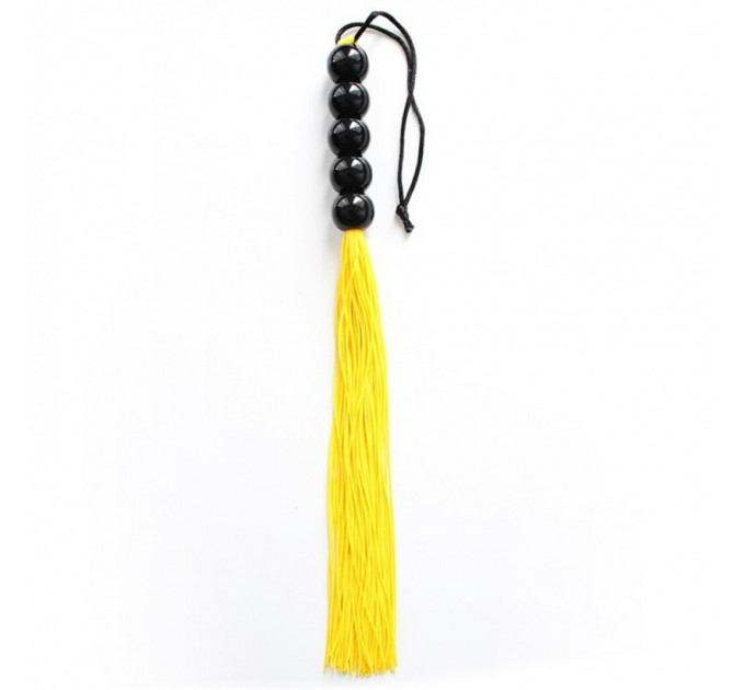 Кнут Желтый 45 см ручка с 5 шариков FLOGGER DS Fetish