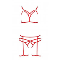 Комплект контурної білизни MAGALI SET WITH OPEN BRA red S/M - Passion