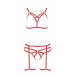 Комплект контурного белья MAGALI SET WITH OPEN BRA red S/M - Passion
