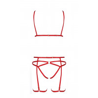 Комплект контурної білизни MAGALI SET WITH OPEN BRA red S/M - Passion