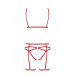 Комплект контурного белья MAGALI SET WITH OPEN BRA red S/M - Passion