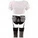 Костюм горничной Cottelli Collection Maid Set, 6 предметов, черно-белый, M