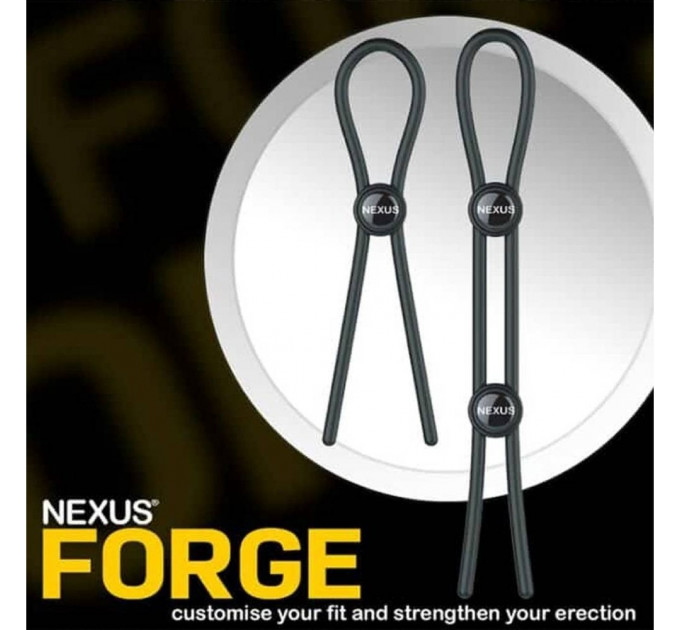 Ласо на член Nexus Forge чорне, 30 см