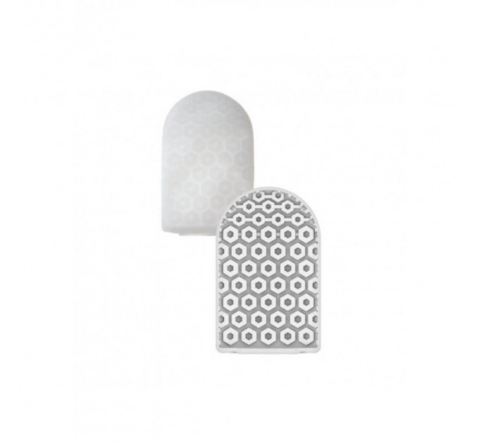 Мини мастурбатор нереалистичный Tenga Pocket Hexa-Brick, с рельефом, белый