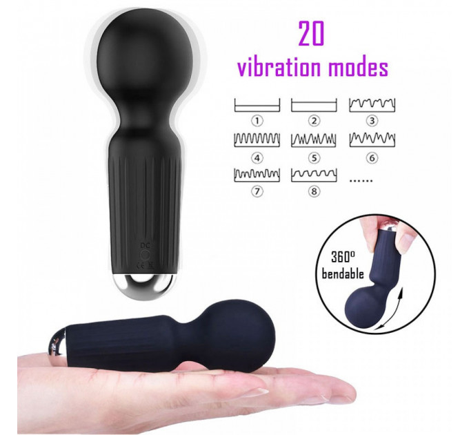 Мини-Вибратор для клитора розовый Rechargeable Mini Masager USB 20 Functions