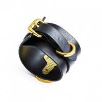 Наручники UPKO Handcuffs італійська шкіра, чорні, розмір L