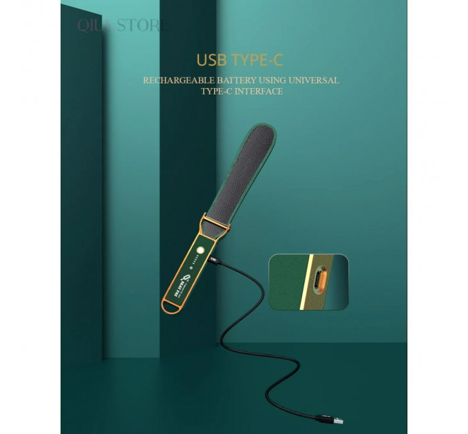 Паддл з електростимуляцією та додатком Qiui Smart Beat Pat, шкіряний, зелений Lockink