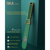 Паддл з електростимуляцією та додатком Qiui Smart Beat Pat, шкіряний, зелений Lockink