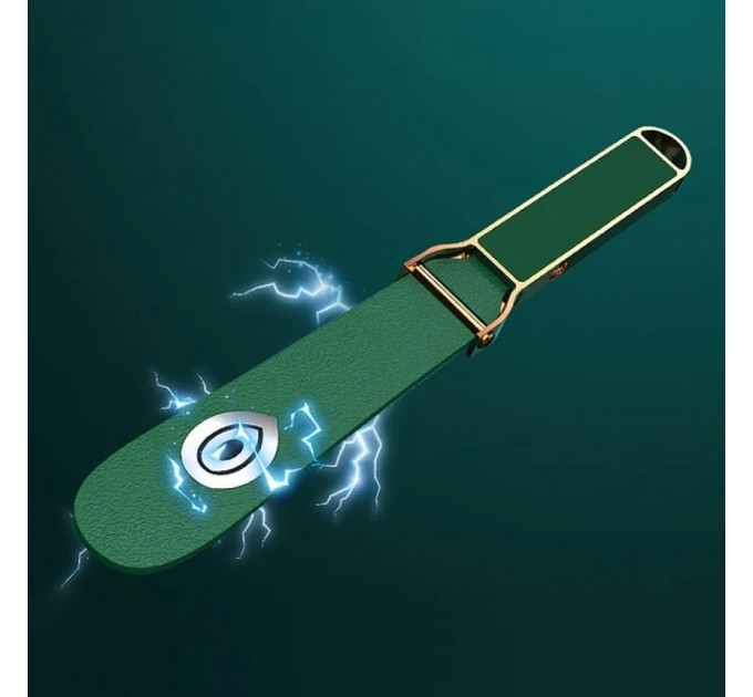 Паддл з електростимуляцією та додатком Qiui Smart Beat Pat, шкіряний, зелений Lockink