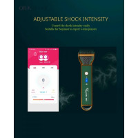 Паддл з електростимуляцією та додатком Qiui Smart Beat Pat, шкіряний, зелений Lockink