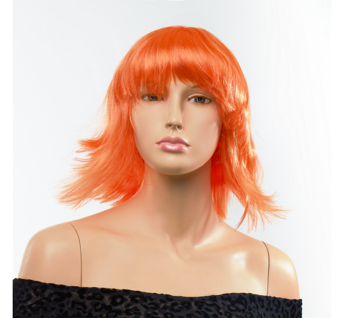 Парик каре с челкой Fetish Hair, оранжевый, 25 см