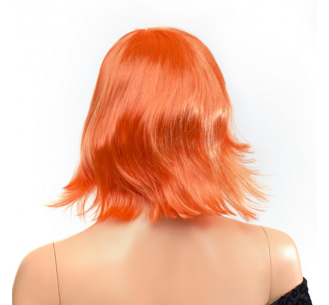 Парик каре с челкой Fetish Hair, оранжевый, 25 см