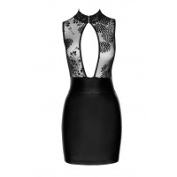 Платье виниловое Noir Handmade Short dress with powerwetlook skirt and tulle top S