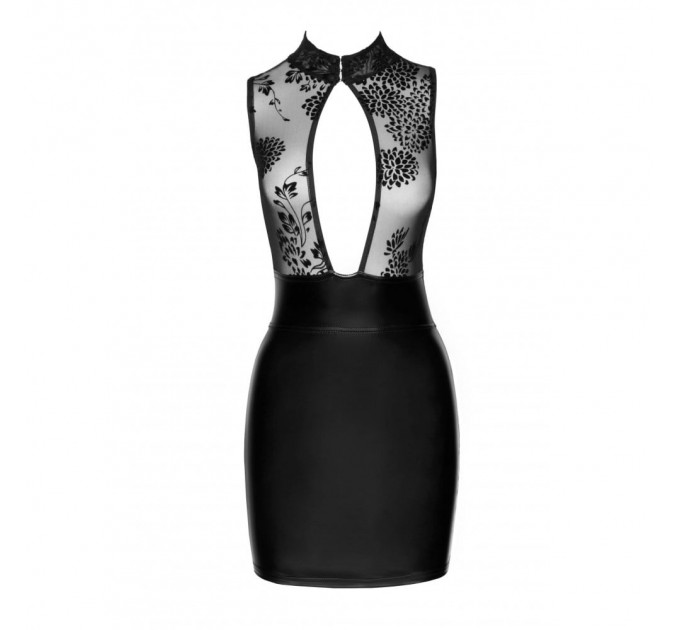 Платье виниловое Noir Handmade Short dress with powerwetlook skirt and tulle top S