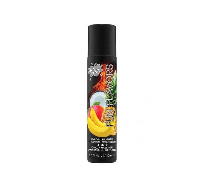 Розігрівач лубрикант Wet Fun Flavors Tropical Fruit Explosion (мультифрукт) 30 мл