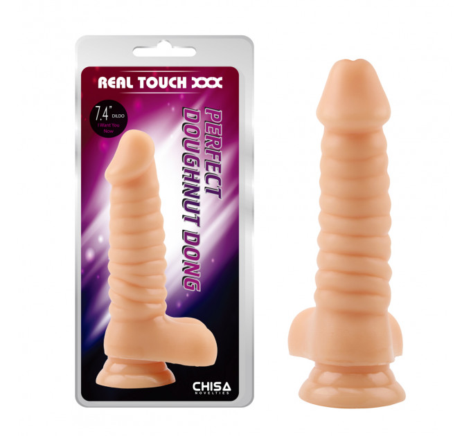 Фаллоимитатор с рельефом Chisa Real Touch XXX Perfect Doughnut Dong, бежевый