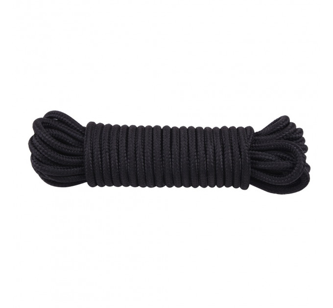 Веревка для бондажа и шибари Chisa Hi-Basic Mini Silk Rope Cotton черная, 10 м