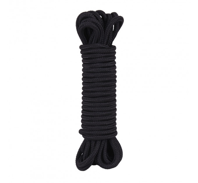 Веревка для бондажа и шибари Chisa Hi-Basic Mini Silk Rope Cotton черная, 10 м