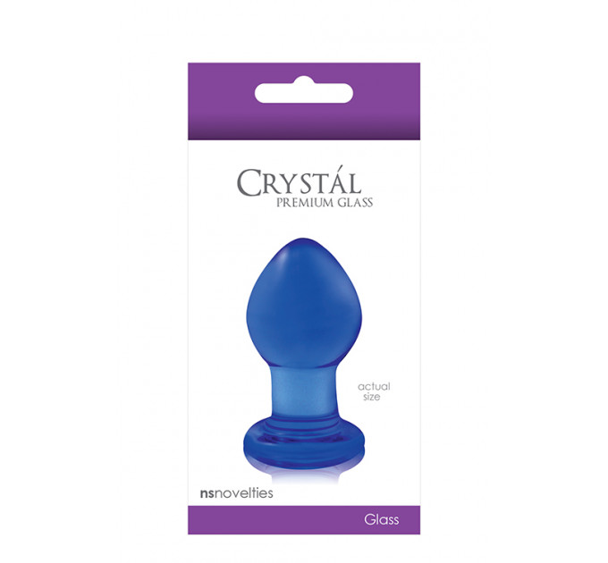 Стеклянная пробка NS Novelties CRYSTAL SMALL BLUE