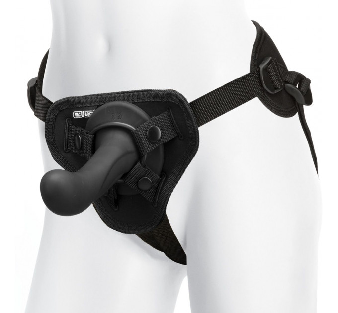Страпон з вібруючим адаптером G-Spot Vibrating Pleasure Set з дистанційним пультом, чорний