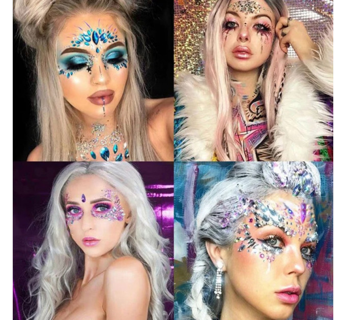 Стразы в виде маски котенка Animal Rhinestone Stick-On Jewels