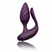 Вібратор для пар ROCKS-OFF-COCKTAIL DUAL MOTORED COUPLES TOY BURGUND