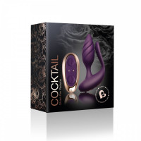 Вібратор для пар ROCKS-OFF-COCKTAIL DUAL MOTORED COUPLES TOY BURGUND