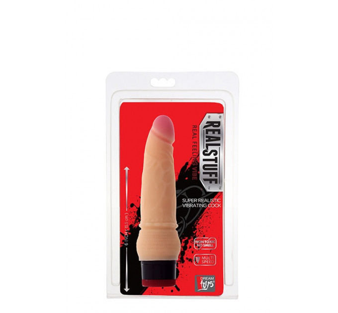Вибромассажер реалистик Dream toys RealStuff 15,5 см, телесный