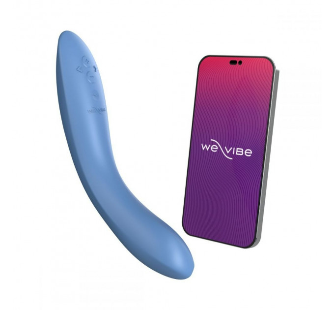 Вибратор для точки G Rave 2 We-Vibe, силиконовый, синий, 19.3 х 3 см