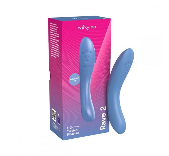 Вибратор для точки G Rave 2 We-Vibe, силиконовый, синий, 19.3 х 3 см