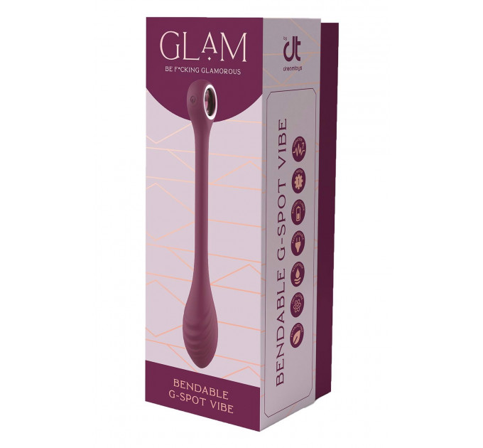 Вибратор для точки G регулируемый DreamToys Glam, фиолетовый