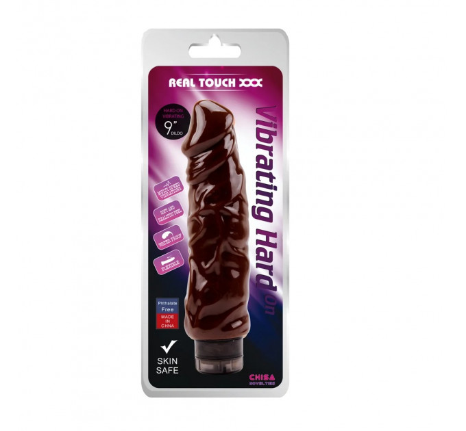 Реалистичный вибратор большого размера Chisa Real Touch XXX Vibration Hard On, коричневый