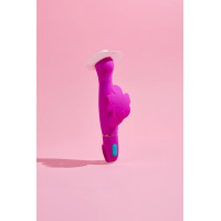 Вибратор с клиторальным отростком в виде бабочки Blush Aria Naugnty AF розовый