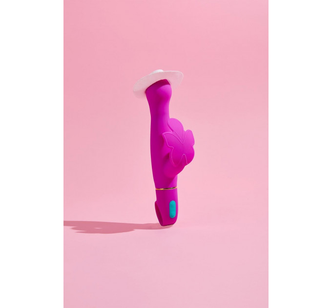 Вібратор з кліторальним відростком у вигляді метелика Blush Aria Naugnty AF рожевий
