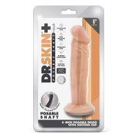 Фалоімітатор DR. SKIN PLUS 6 INCH POSABLE DILDO VANILLA