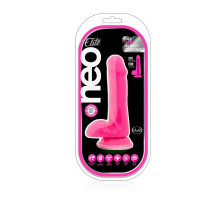 T331186 фалоімітатор з подвійною щільністю NEO ELITE COCK W. BALLS NEON PINK