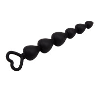 Анальная елочка сердечки Chisa Black Mont Elite Lover's Beads 17см /2,5см