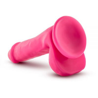 T331186 фалоімітатор з подвійною щільністю NEO ELITE COCK W. BALLS NEON PINK