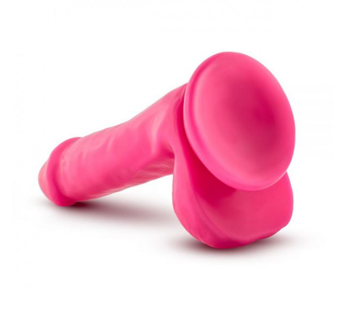 T331186 Фаллоимитатор с двойной плотностью NEO ELITE COCK W. BALLS NEON PINK