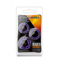 Набір ерекційних кілець STAY HARD BEADED PURPLE
